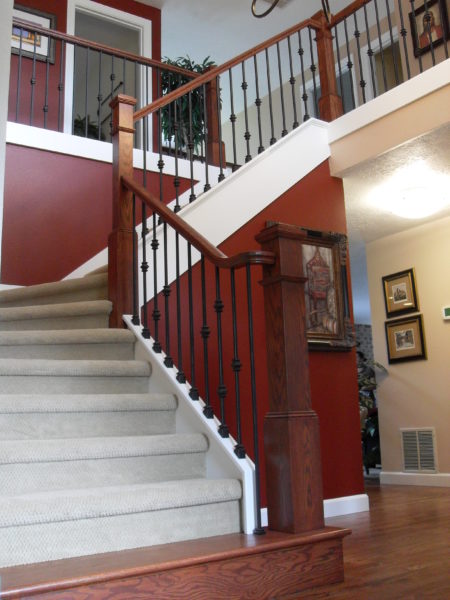 handrail system newel side stair usually goes